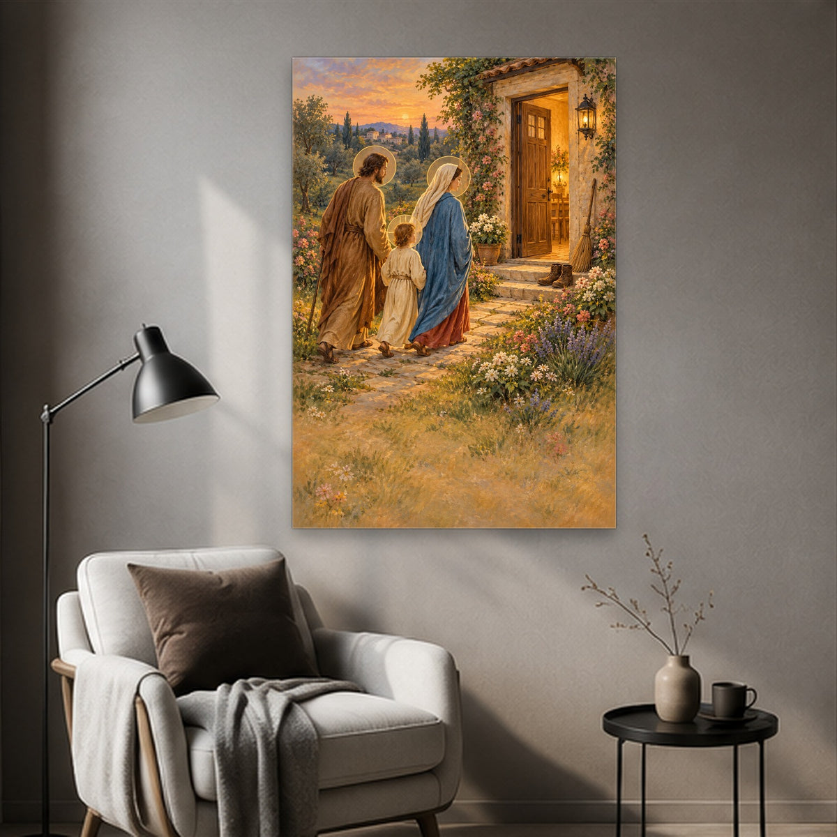 Cornerstone Canvas Wall Art - Catholic Wall Art, styled in the home