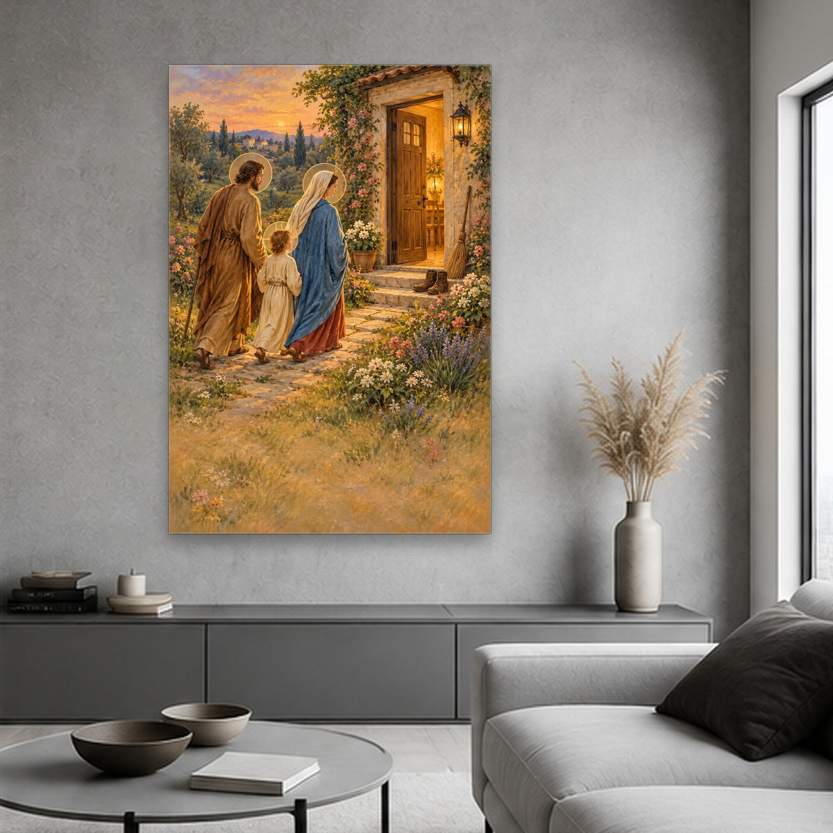 Cornerstone Canvas Wall Art - Catholic Wall Art, hanging display