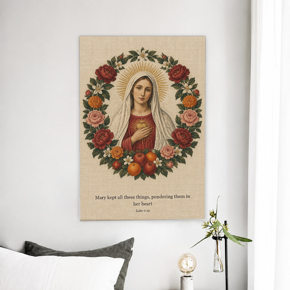 Corona Pomorum Canvas Wall Art - Catholic Wall Art, detail view