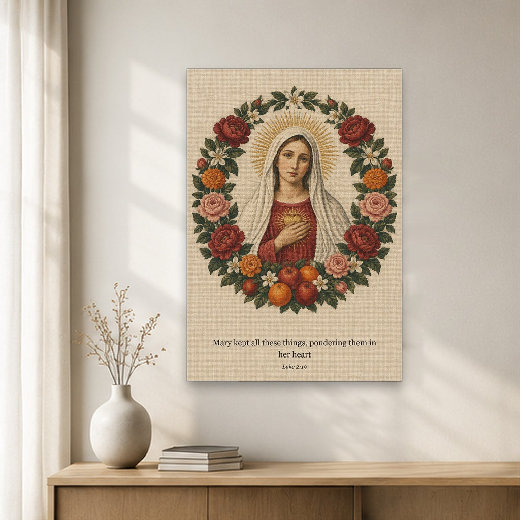 Corona Pomorum Canvas Wall Art - Catholic Wall Art, gift presentation