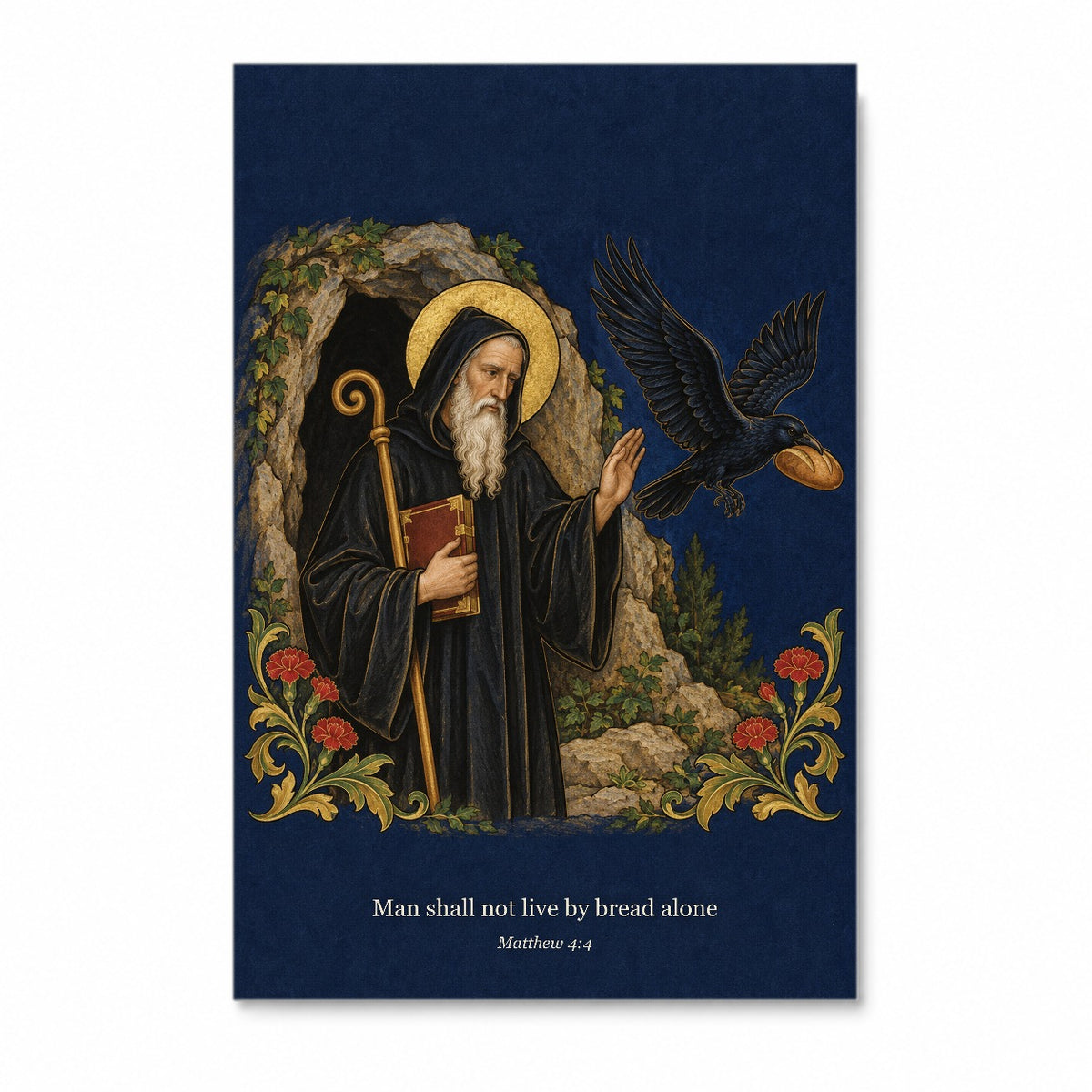 Corvus Benedicti Canvas Wall Art - Catholic Wall Art, front view