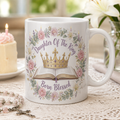 Crowned In His Grace Ceramic Mug - Christian Coffee Mug, front view