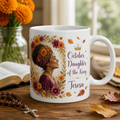 Crowned In Marigolds Ceramic Mug - Christian Coffee Mug, front view