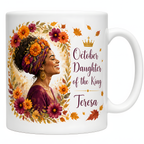 Crowned In Marigolds Ceramic Mug - Christian Coffee Mug, detail view