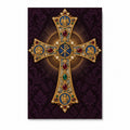Crux Gemmata Canvas Wall Art - Catholic Wall Art, front view