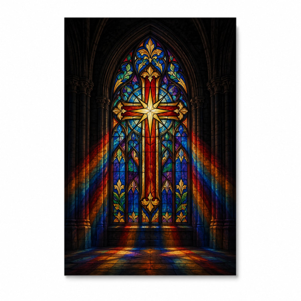 Crux Lucis Canvas Wall Art - Catholic Wall Art, front view