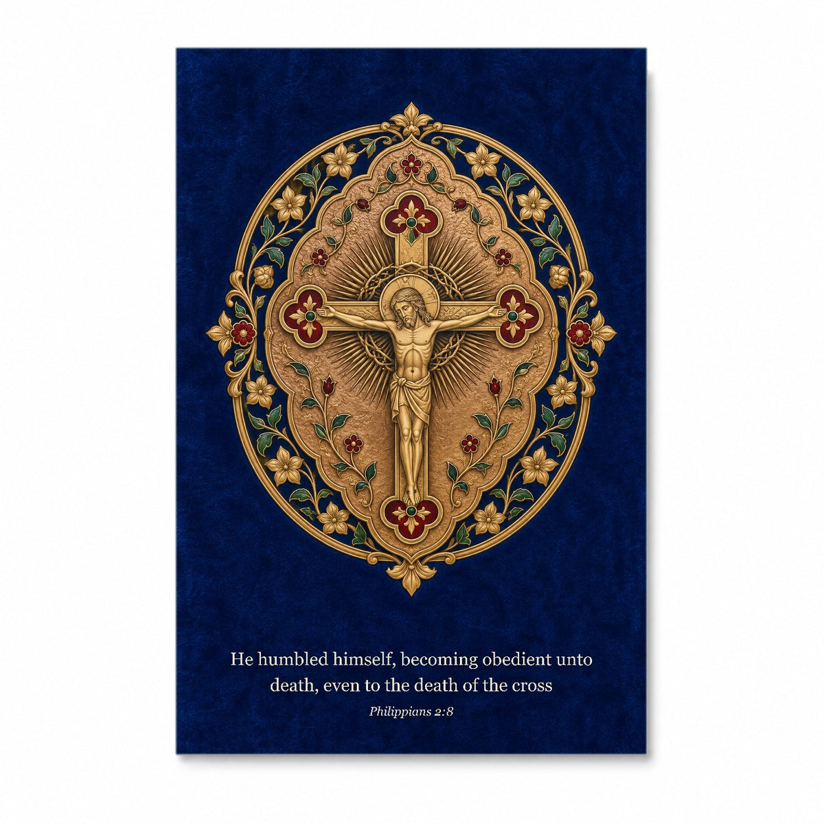 Crux Velata Canvas Wall Art - Catholic Wall Art, front view