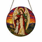 Custos Meus III Glass Suncatcher - Catholic Suncatcher, front view