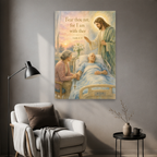 Dawn At The Bedside Canvas Wall Art - Christian Wall Art, styled in the home
