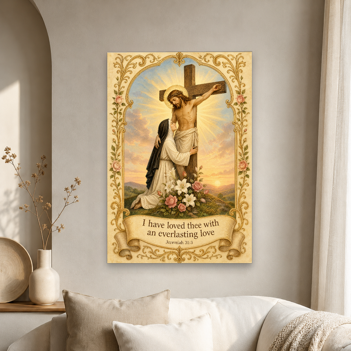 Dawn at the Cross Canvas Wall Art - Christian Wall Art, gift presentation