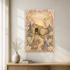 Dawn at the Garden Tomb Canvas Wall Art - Christian Wall Art, close-up of the print