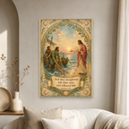 Dawn Call By The Sea Canvas Wall Art - Christian Wall Art, gift presentation