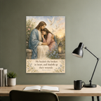 Dawn in the Garden of Comfort Canvas Wall Art - Christian Wall Art, hanging display
