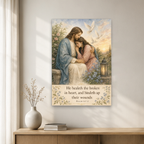 Dawn in the Garden of Comfort Canvas Wall Art - Christian Wall Art, close-up of the print