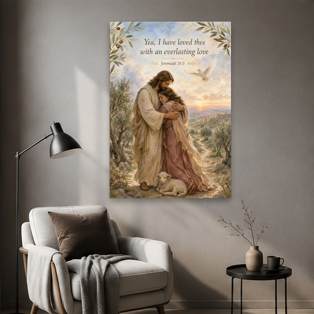 Dawn of Homecoming Canvas Wall Art - Christian Wall Art, detail view