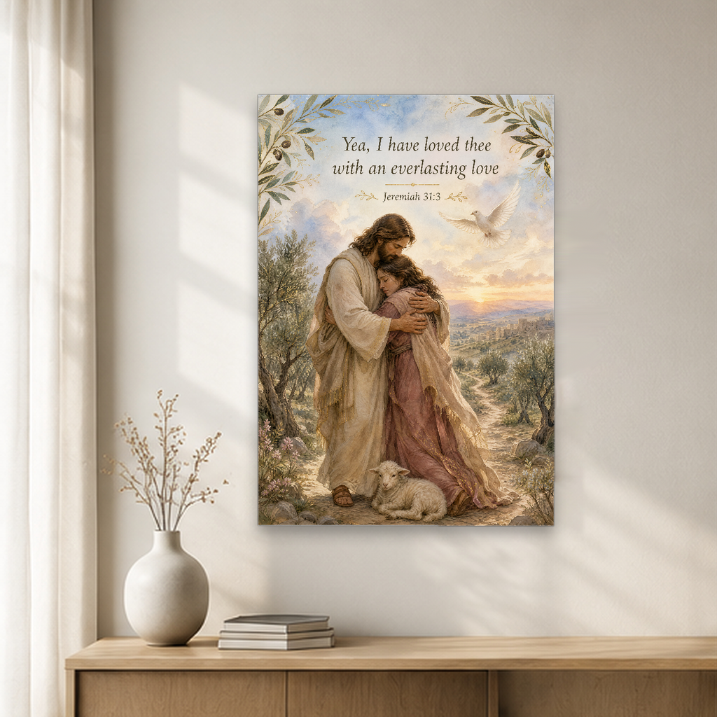 Dawn of Homecoming Canvas Wall Art - Christian Wall Art, close-up of the print