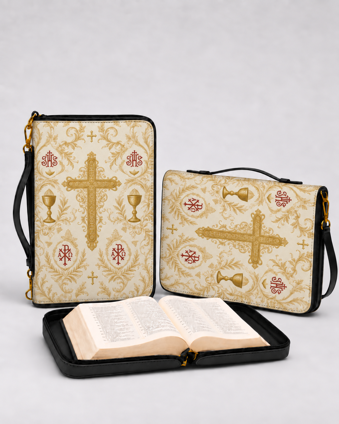 Devotion Bible Cover - Leather Bible Cover, detail view