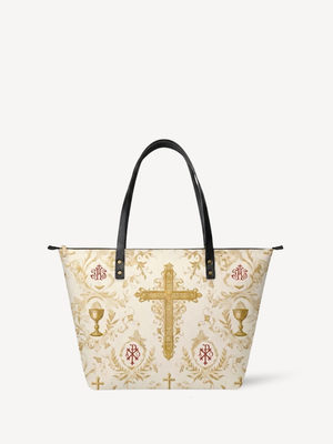 Devotion PU Leather Tote Bag - Bible Bag Tote, front view