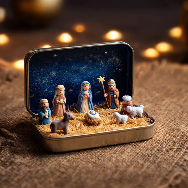 Christmas Nativity Cabin Set