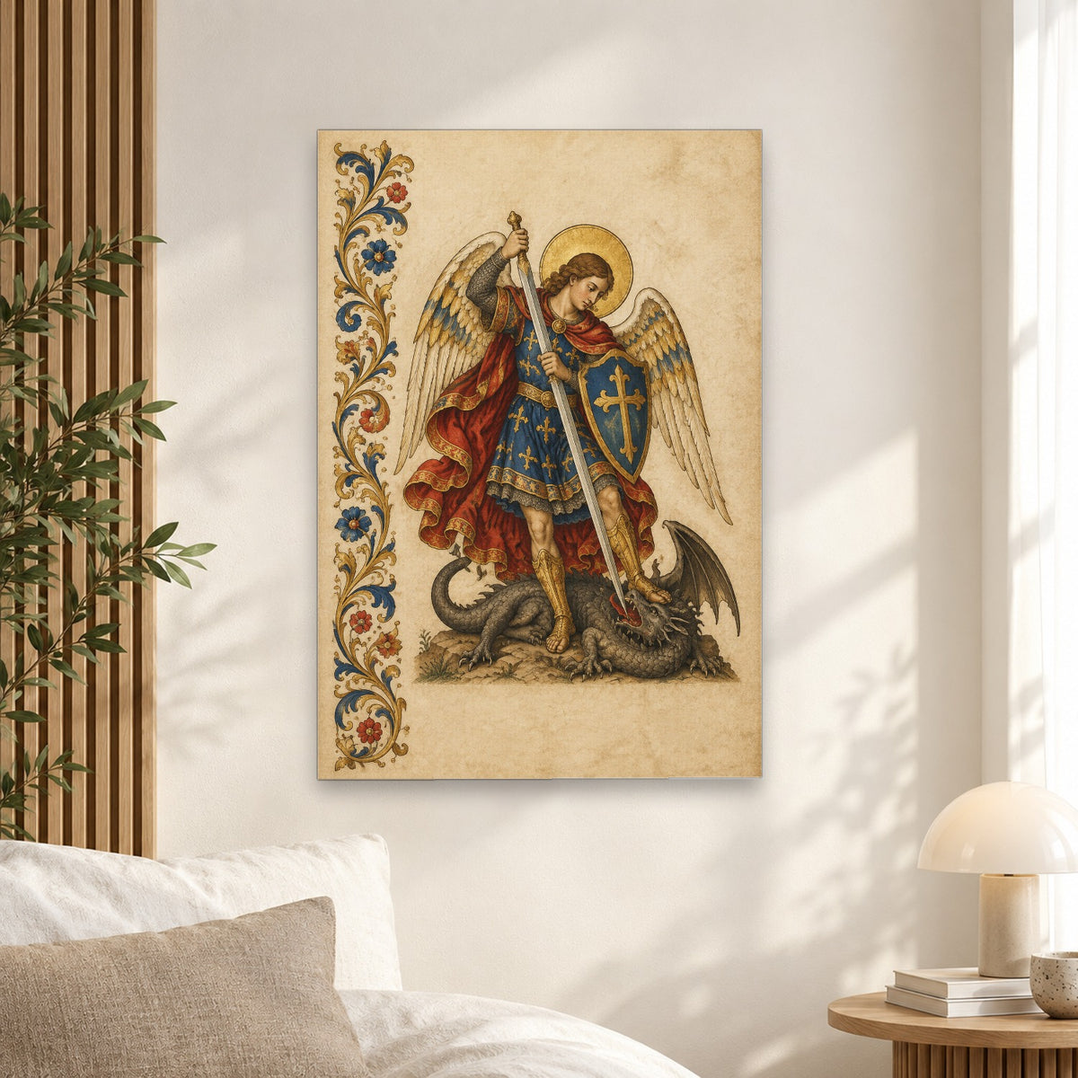Draco Subactus Canvas Wall Art - Catholic Wall Art, alternate angle