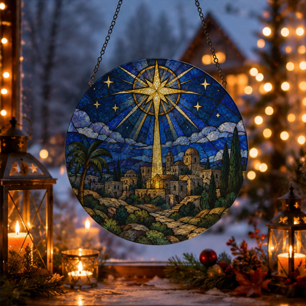 Emmanuel III Glass Suncatcher - Catholic Suncatcher, gift presentation