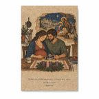 Emmanuel in Woodblock Canvas Wall Art - Catholic Wall Art, front view