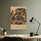 Emmanuel in Woodblock Canvas Wall Art - Catholic Wall Art, close-up of the print