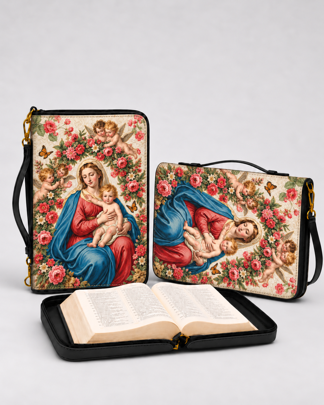 Eternal Tenderness Bible Cover - PU Leather Bible Cover, detail view