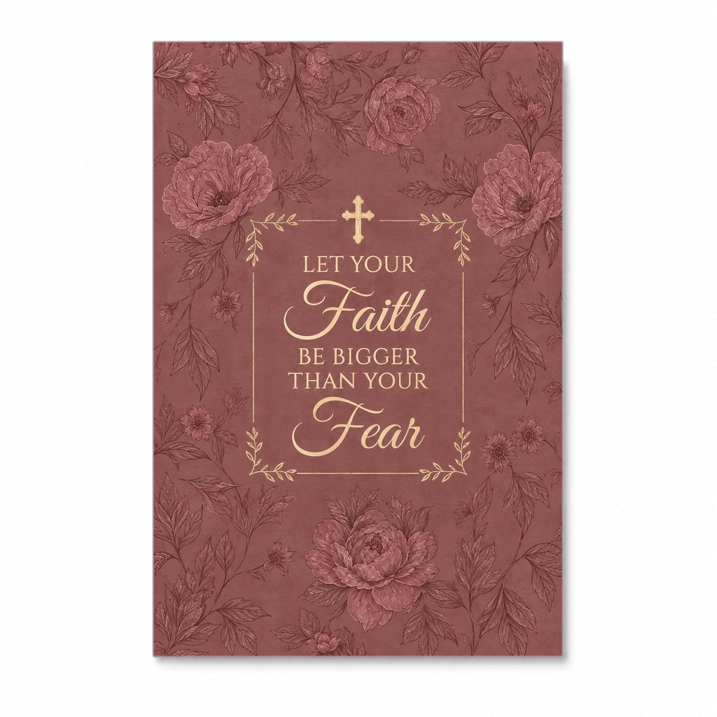 Faith Over Fear Canvas Wall Art - Catholic Wall Art, front view