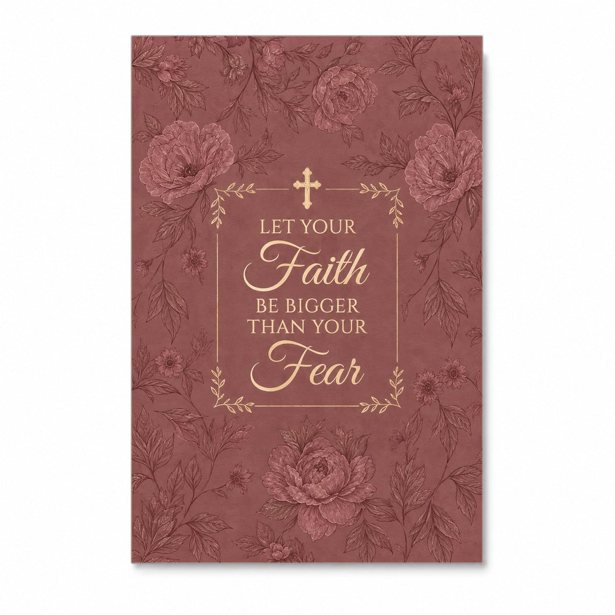 Faith Over Fear Canvas Wall Art - Catholic Wall Art, front view