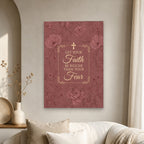 Faith Over Fear Canvas Wall Art - Catholic Wall Art, scale reference