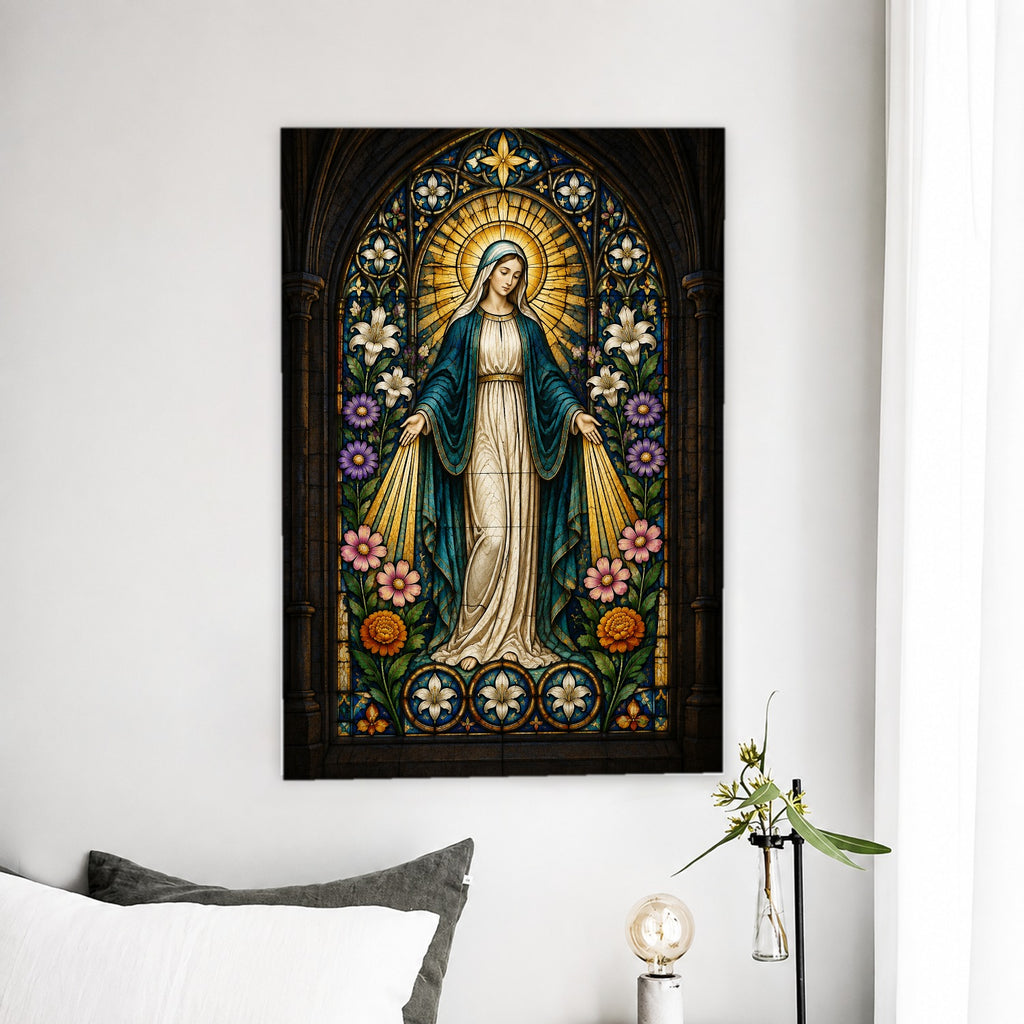 Fenestra Gratiae Canvas Wall Art - Catholic Wall Art, detail view