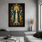 Fenestra Gratiae Canvas Wall Art - Catholic Wall Art, hanging display