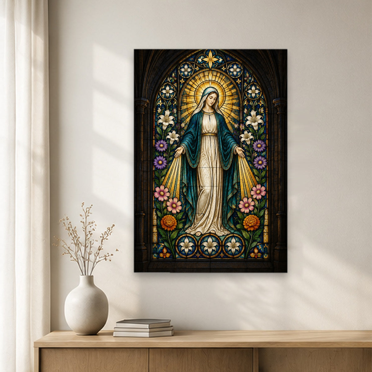 Fenestra Gratiae Canvas Wall Art - Catholic Wall Art, gift presentation