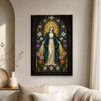 Fenestra Gratiae Canvas Wall Art - Catholic Wall Art, scale reference