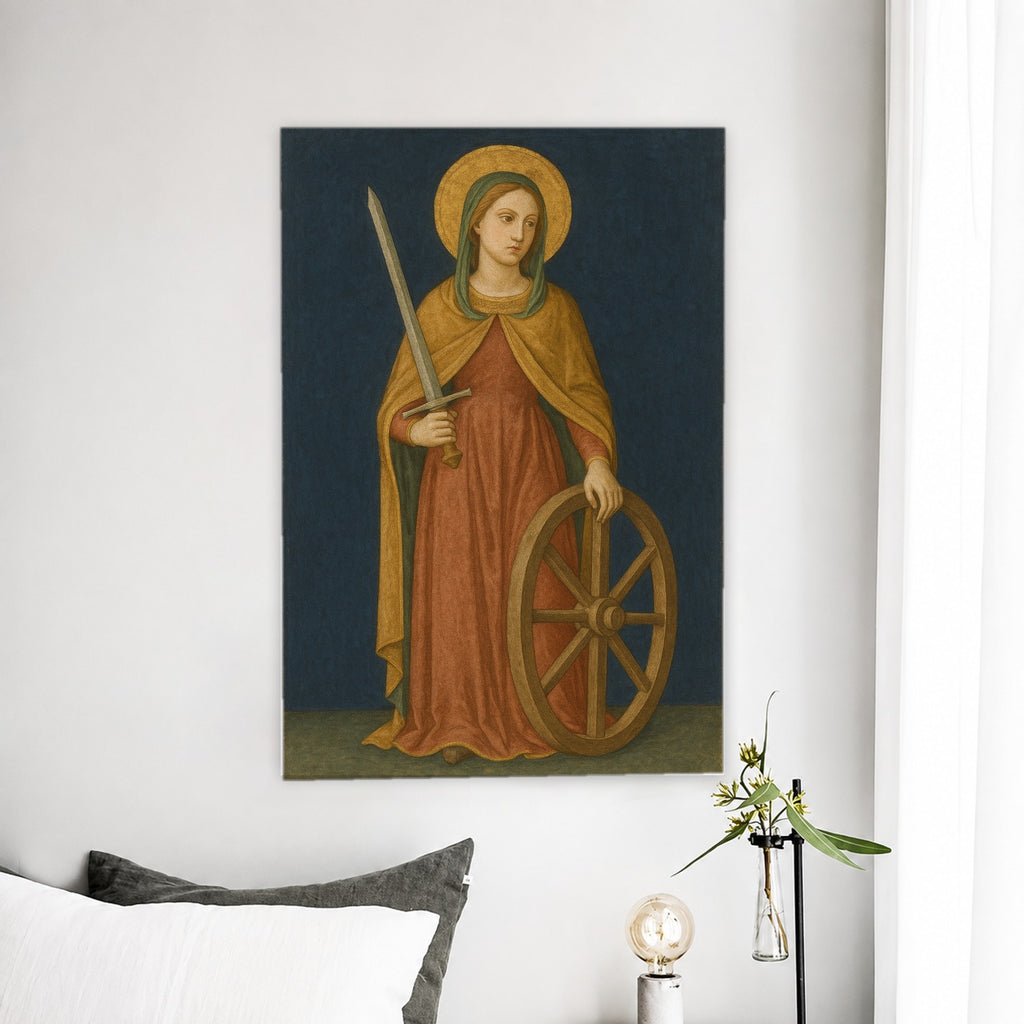 Fides Sancti Canvas Wall Art - Catholic Wall Art, detail view