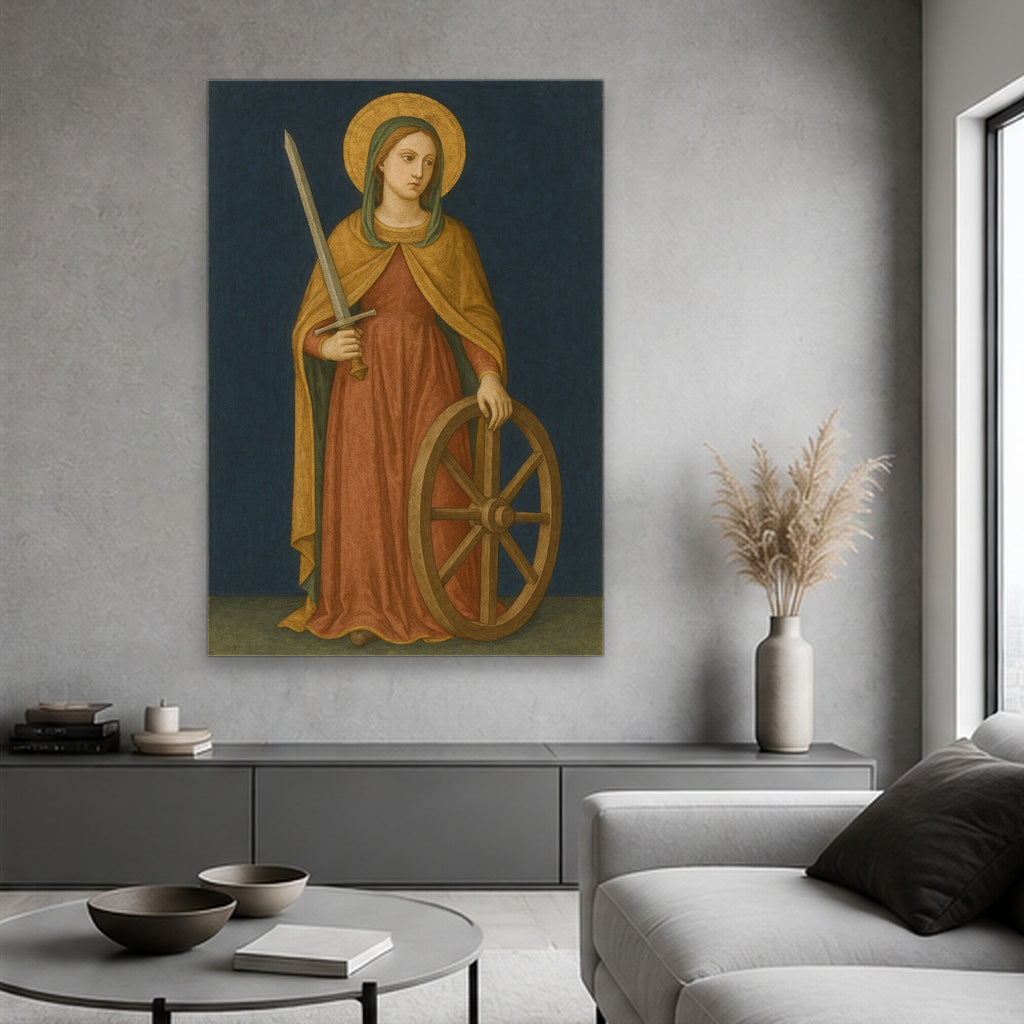 Fides Sancti Canvas Wall Art - Catholic Wall Art, hanging display