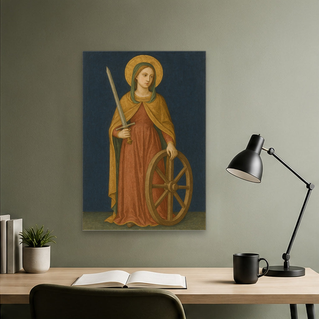 Fides Sancti Canvas Wall Art - Catholic Wall Art, close-up of the print