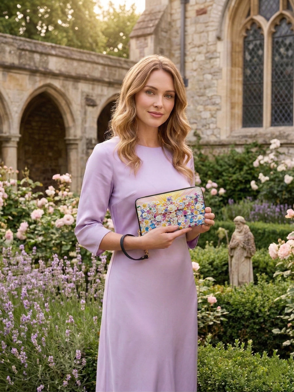 "Floral" Leather Wallet