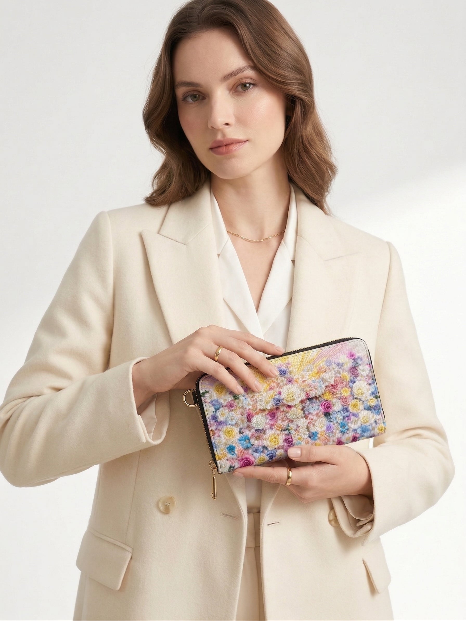 "Floral" Leather Wallet