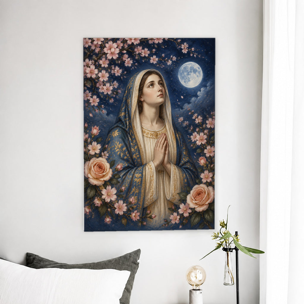 Flos Nocturnus Canvas Wall Art - Catholic Wall Art, detail view