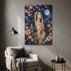 Flos Nocturnus Canvas Wall Art - Catholic Wall Art, styled in the home