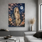 Flos Nocturnus Canvas Wall Art - Catholic Wall Art, hanging display