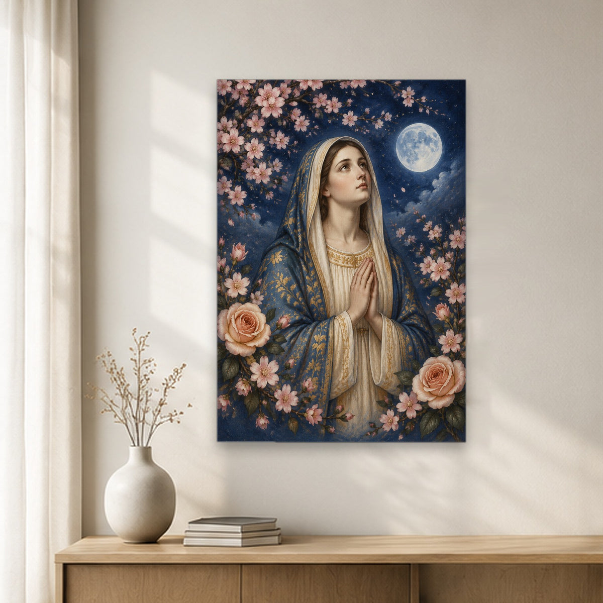 Flos Nocturnus Canvas Wall Art - Catholic Wall Art, gift presentation