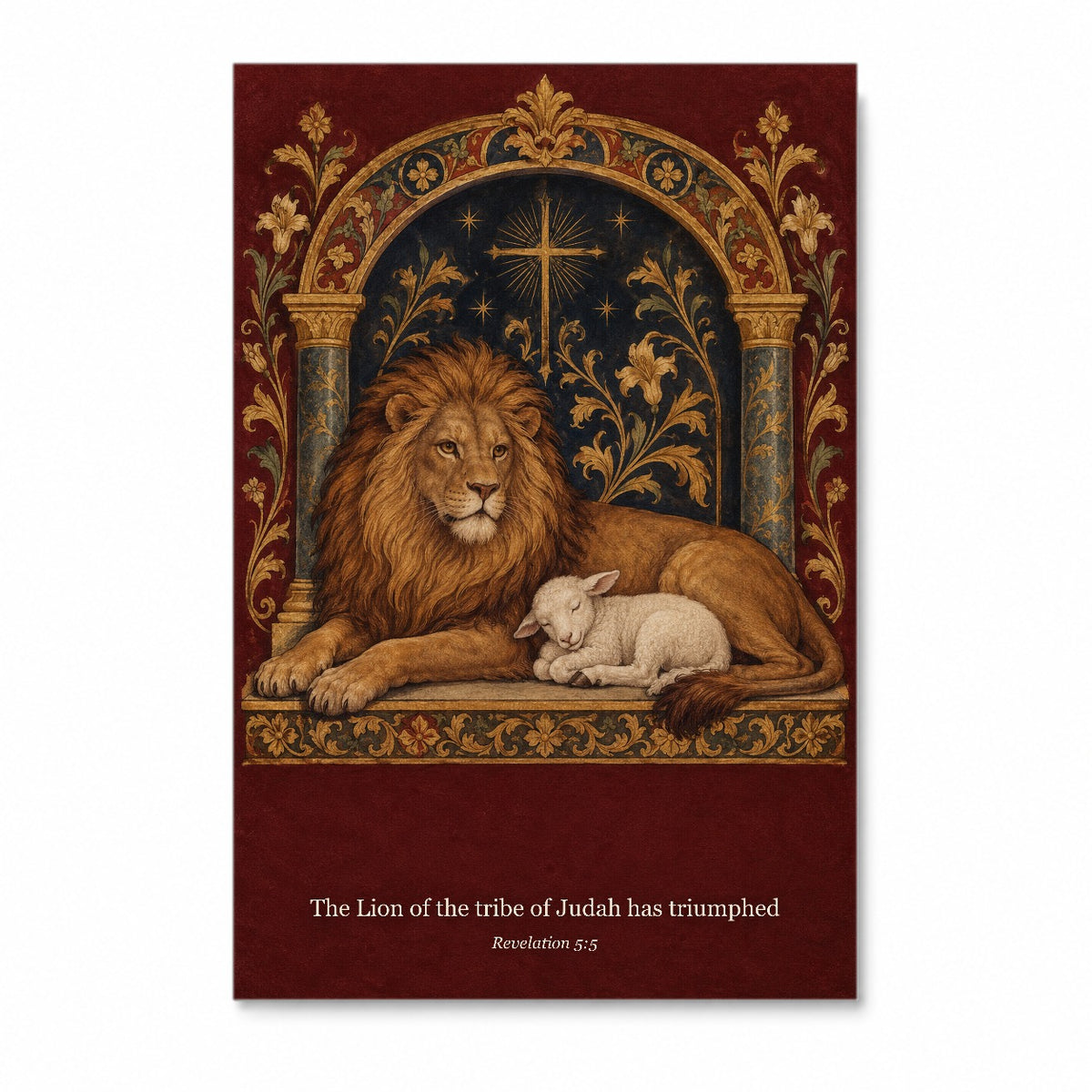 Fortitudo Mitis II Canvas Wall Art - Catholic Wall Art, front view