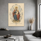 Full of Grace in Engraving Canvas Wall Art - Catholic Wall Art, hanging display