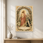 Garden of the Sacred Heart Canvas Wall Art - Christian Wall Art, close-up of the print