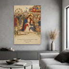 Gathered in His Arm Canvas Wall Art - Catholic Wall Art, hanging display
