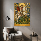 Georgius Eques Canvas Wall Art - Catholic Wall Art, styled in the home