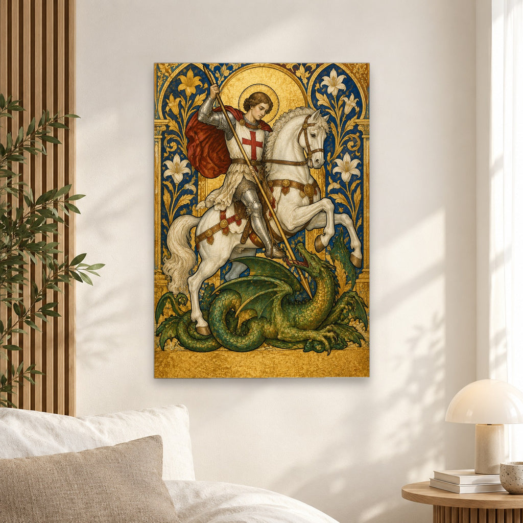 Georgius Eques Canvas Wall Art - Catholic Wall Art, alternate angle